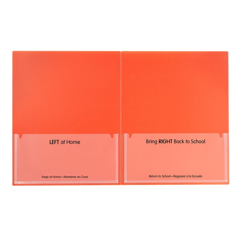 C-Line Classroom Connector School-to-Home Folders, Orange, 25 per Box (32002) - Image 2